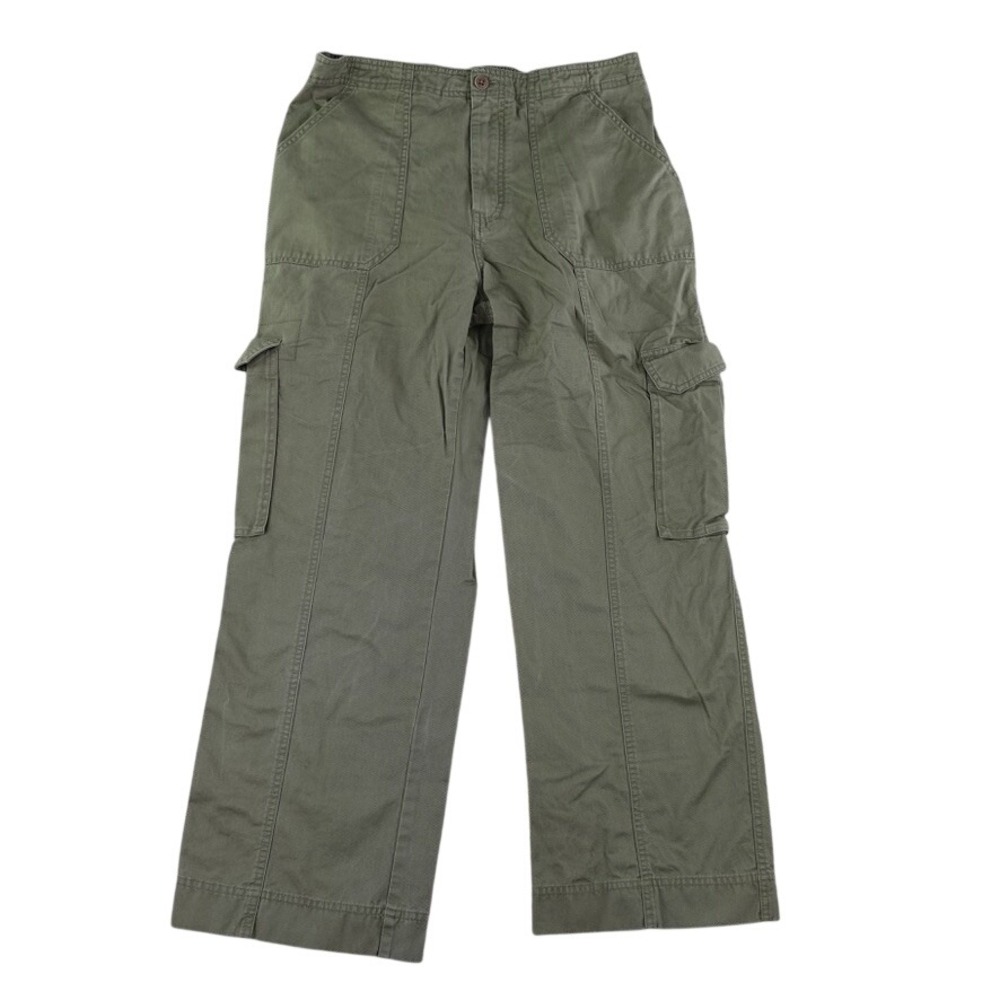 Abercrombie & Fitch Cargo Pants Women Size 12/31 Military Green Casual Bohemian - Picture 1 of 12